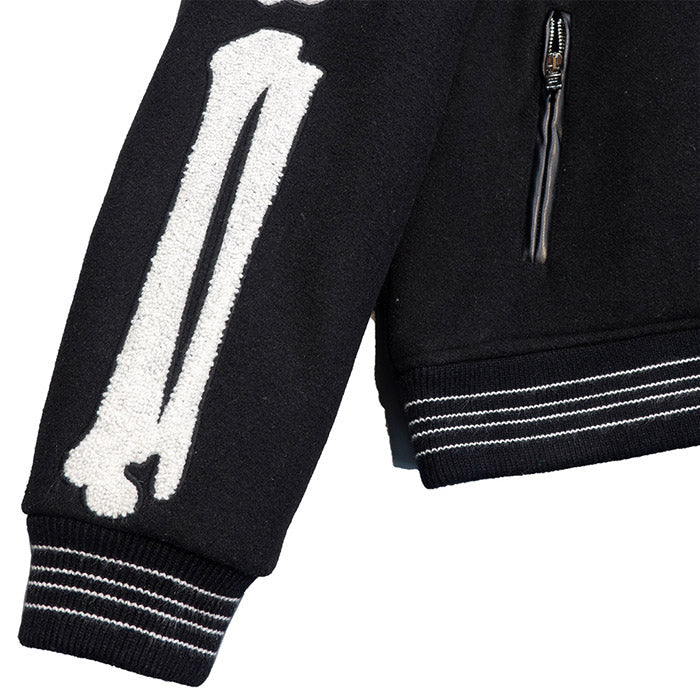 AMIRI thickened loose bomber baseball jacket black