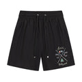 AMIRI Pool Cue Straight-Leg Mid-Length Logo-Print Swim Shorts