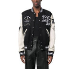 AMIRI logo patch varsity bomber jacket Black