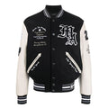 AMIRI logo patch varsity bomber jacket Black